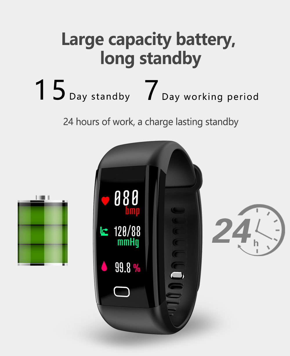 Fitness tracker pedometer heart rate monitor smart bracelet F07 color screen smart band Deyi Electronic Co. Ltd